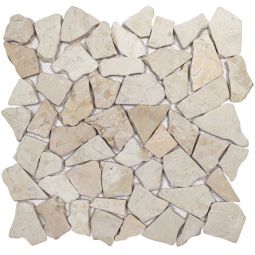Tesoro Ocean Stones - Fit Matte White Pebble Mosaic