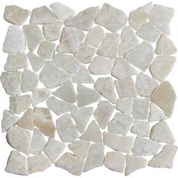 Tesoro Ocean Stones - Fit White Quartz Pebble Mosaic