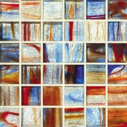 Hirsch Jewelstone - Jasper 1" x 1" Glass Mosaic