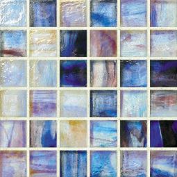 Hirsch Jewelstone - Tanzanite 1" x 1" Glass Mosaic