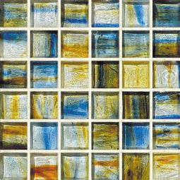 Hirsch Jewelstone - London Blue Topaz 1" x 1" Glass Mosaic