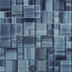 Tesoro Bamboo - Marine Random Linear Glass Mosaic