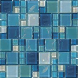 Tesoro Lux Aqua - Shimmer Random Glass Mosaic