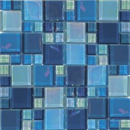 Tesoro Lux Aqua - Blue Bazaar Random Glass Mosaic