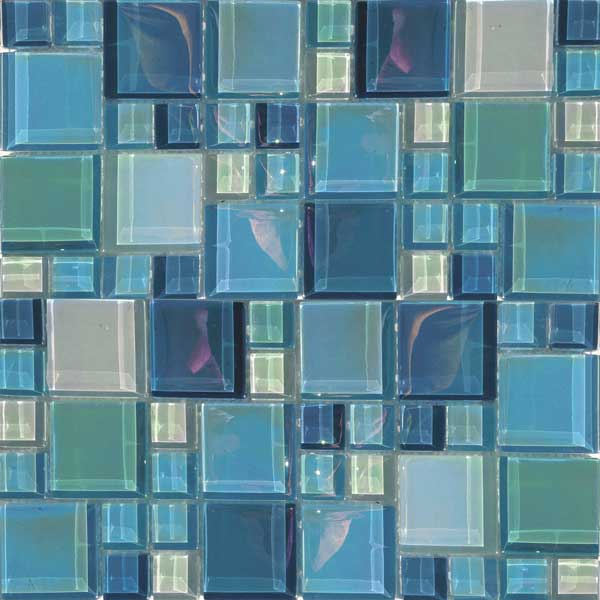 Tesoro Lux Aqua - Blue Magic Random Glass Mosaic