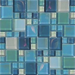Tesoro Lux Aqua - Blue Magic Random Glass Mosaic