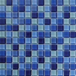 Tesoro Aqua Color Blends - Bali Crystal 1" x 1" Mosaic