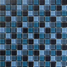 Tesoro Aqua Color Blends - Tahiti Crystal 1" x 1" Mosaic