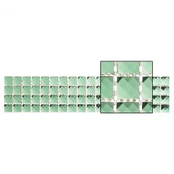 Zio Kasbah - Persian Emerald 5/8" x 5/8" Glass Mosaic