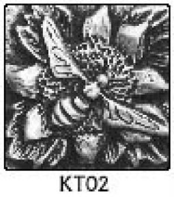 Solid Pewter Dots KT02 - 2" Bee Relief Design