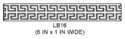 Solid Pewter Liners LB16 - 6" x 1" Geometric Braid