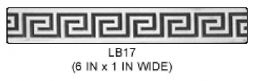 Solid Pewter Liners LB17 - 6" x 1" Greek Key