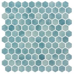 Zio Luxacious Bay - Riviera Beach Hex Recycled Glass Mosaic