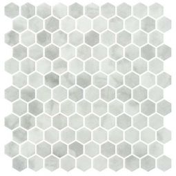 Zio Luxacious Bay - Fjord Amolie Hex Recycled Glass Mosaic