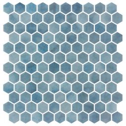 Zio Luxacious Bay - Tropican Ripple Hex Recycled Glass Mosaic