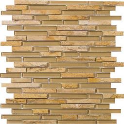 Emser Lucente - Regale Linear Stone & Glass Mosaic Blend