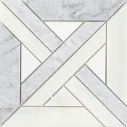 Emser Alluro - Castle Silver 9" x 9" Marble Mosaic