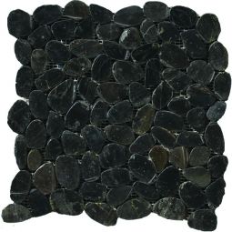 Emser Rivera - Black Flat Pebble Mosaic