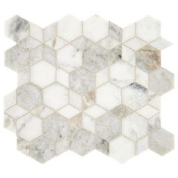 Daltile Sublimity - Daphne White Hypnotic Stone Mosaic