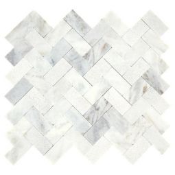 Daltile Minute Mosaix - Daphne White Herringbone Groutless Mosaic