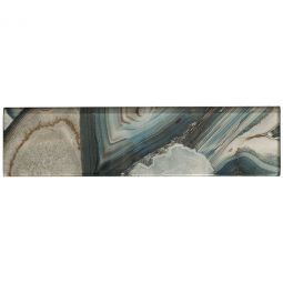 Zio Magical Forest - Crystal Lagoon 3" x 12" Glass Tile