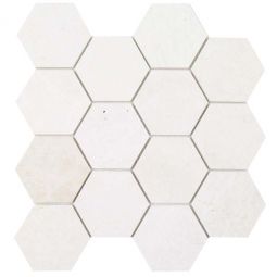 Tesoro Ice Beige- Honed 3" Hex Stone Mosaic