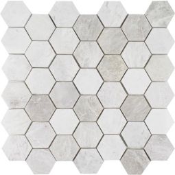 Tesoro Iceberg - Polished 2" Hexagon Mosaic