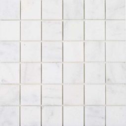 Tesoro Snow White- Honed 2" x 2" Square Stone Mosaic