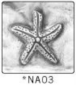 Solid Pewter Dots NA03 - 2" Starfish Relief Design