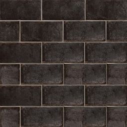 Bedrosians Vivace - Caviar 4" x 9" Gloss Porcelain Floor & Wall Tile