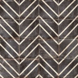 Bedrosians Vivace - Caviar Peak 9" x 9" Gloss Decorative Tile