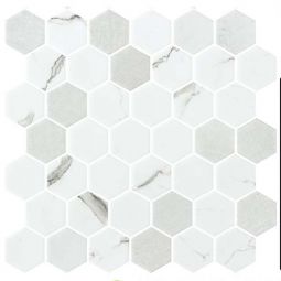 Zio New Belfont - Merida Allure Hex Recycled Glass Mosaic