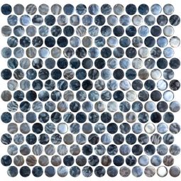 Tesoro Vanguard - Arrecife Grey Penny Round Glass Mosaic