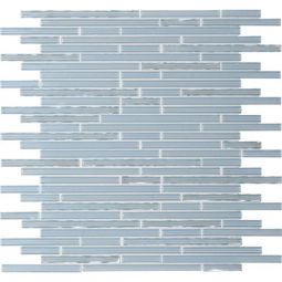 Daltile Opulence - Aquamarine 3/8" x Random Linear Glass Mosaic