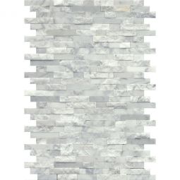 Emser Feature - White Groutless Stone Mosaic
