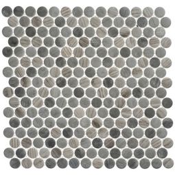 Zio Polka Dots - Umbel Grey Glass Mosaic