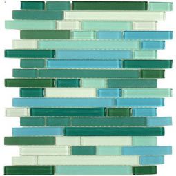 Zio Random Brick - Florida Keys Glass Mosaic