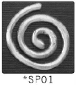 Solid Pewter Dots SP01  - 1.25" Spiral Floorgem