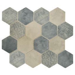 Soci Boho -  Bayside Hexagon Glass Mosaic