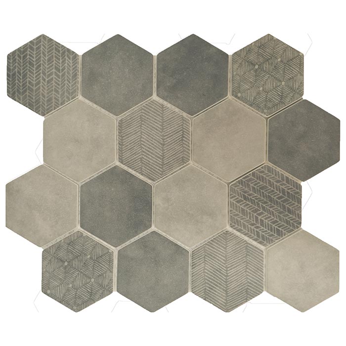 Soci Boho - Earth Hexagon Glass Mosaic