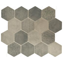 Soci Boho -  Earth Hexagon Glass Mosaic