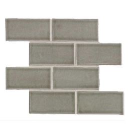 Soci Chateau Bricks - Fog Crackle 3" x 6" Brick Mosaic