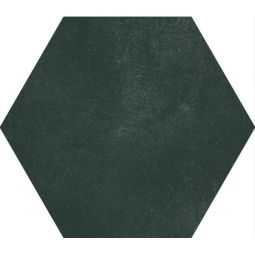 Soci Aura -  Black 9" x 10" Hexagon Porcelain Tile