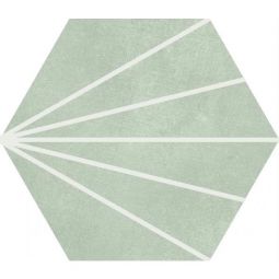 Soci Aura -  Gray Decor 9" x 10" Hexagon Porcelain Tile