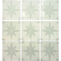 Soci Fado - 5" x 5" Gray Carmo Deco Ceramic Tile