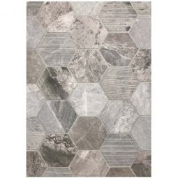 Tesoro Contempo - City Gray 3" Hex Multi Finish Mosaics