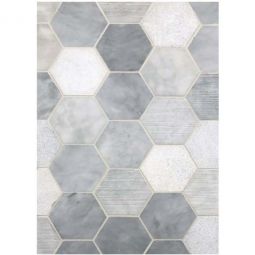 Tesoro Contempo - Deep Blue 3" Hex Multi Finish Mosaics