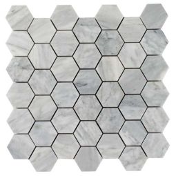 Tesoro Metropolitan Deep Blue - 2" Hexagon Polished Marble Mosaic