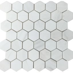 Tesoro Metropolitan White Dolomite - Mosaic Hexagon