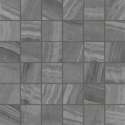 Bedrosians Gemma - Grey Onyx 2" x 2" Polished Porcelain Mosaic
